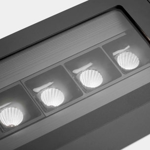 LEDS C4 Farola IP65 ZigZag Symmetrical LED 63.4 Blanco cálido - 3000K 1-10V Gris urbano 4264lm