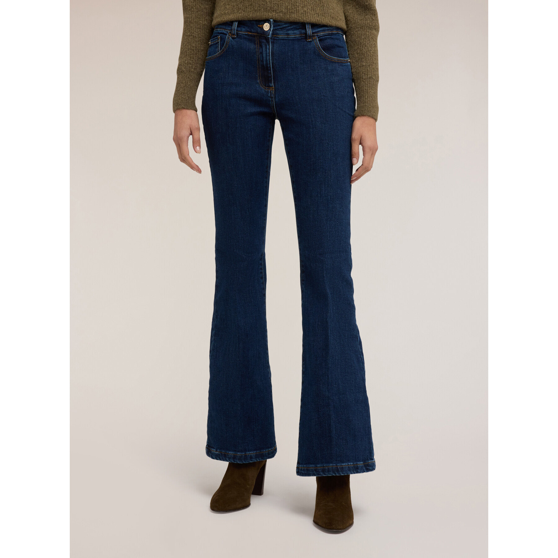 Motivi - Jeans acampanados push-up Elle - Azul