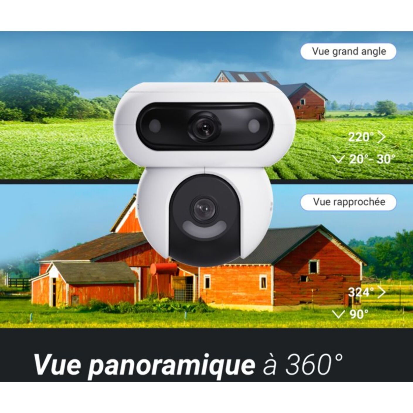 Caméra de surveillance EZVIZ H90 - Double optique 2K+ motorisée