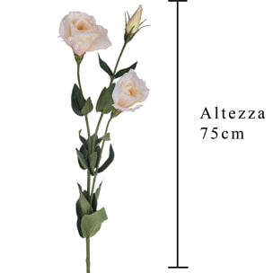 Lisianthus Composto Da 3 Fiori. Altezza 75 Cm - Pezzi 6 - 10X75X19cm - Colore: Altro - Bianchi Dino - Fiori Artificiali