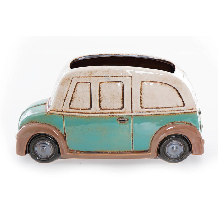 Coche Ceramica Con Macetero 31x11x17 Cm