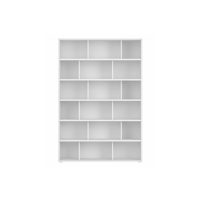 Bibliothèque scandinave blanc mat L140 cm EPURE