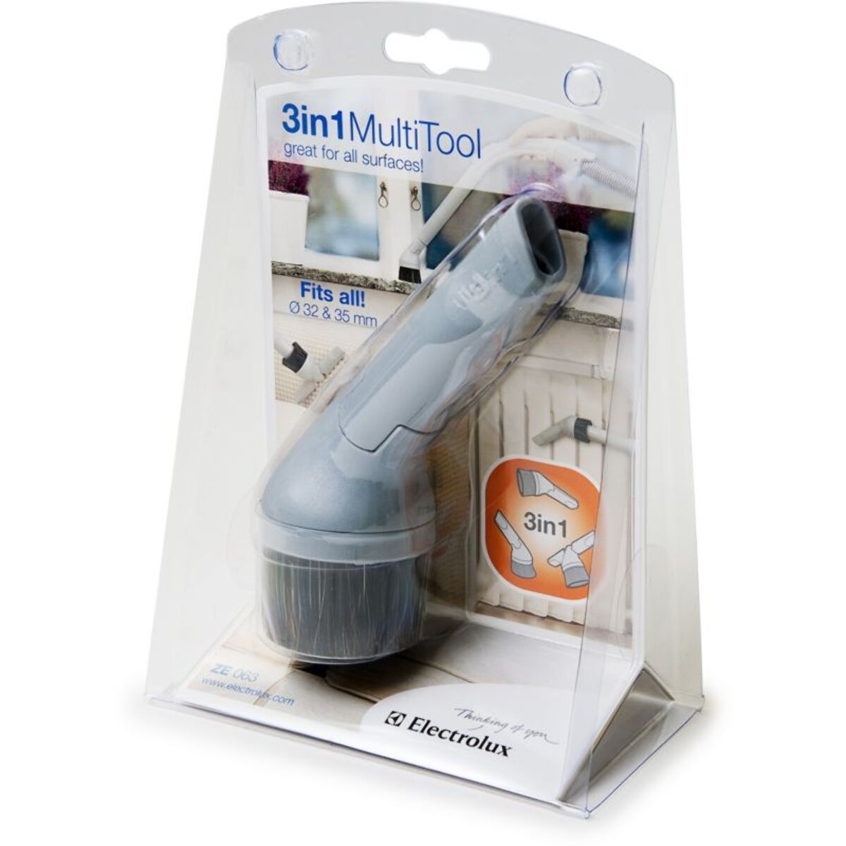 Brosse ELECTROLUX Multifonction 3 en 1 ZE063 avec adaptateur diamètre 32-35mm