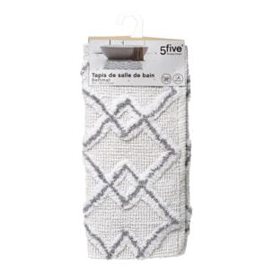 Tapis 50x75cm gris et blanc