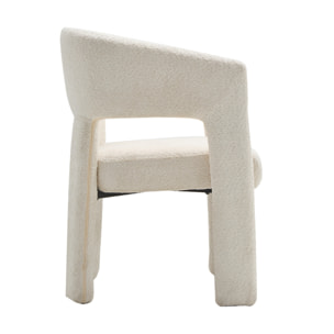 Gaspard - fauteuil - en tissu bouclette - Beige