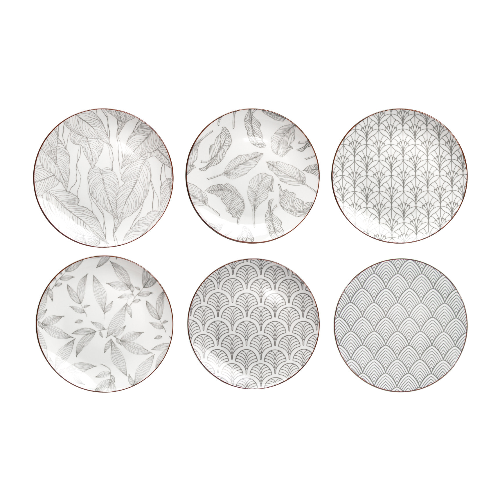 Lot de 6 petites assiettes à dessert, SASEBO