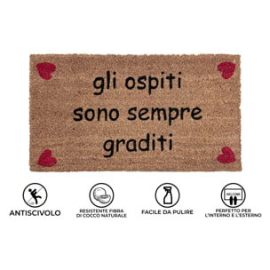 Zerbino Ingresso Casa Antiscivolo in Cocco Ospiti Graditi