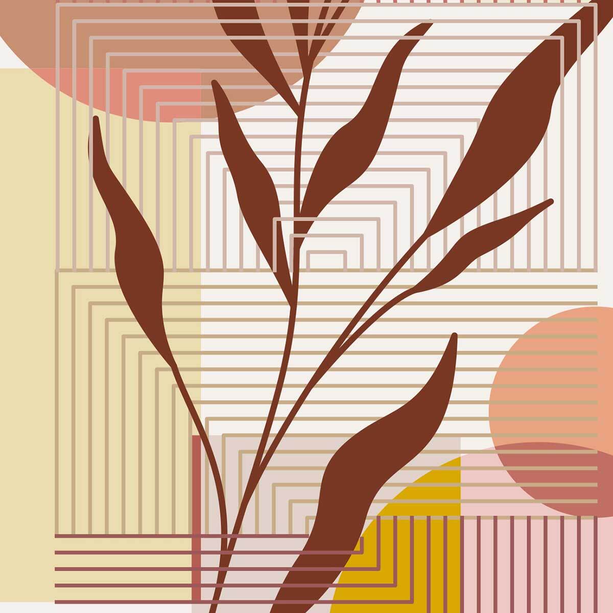 Tableau botanique abstrait moderne Toile imprimée