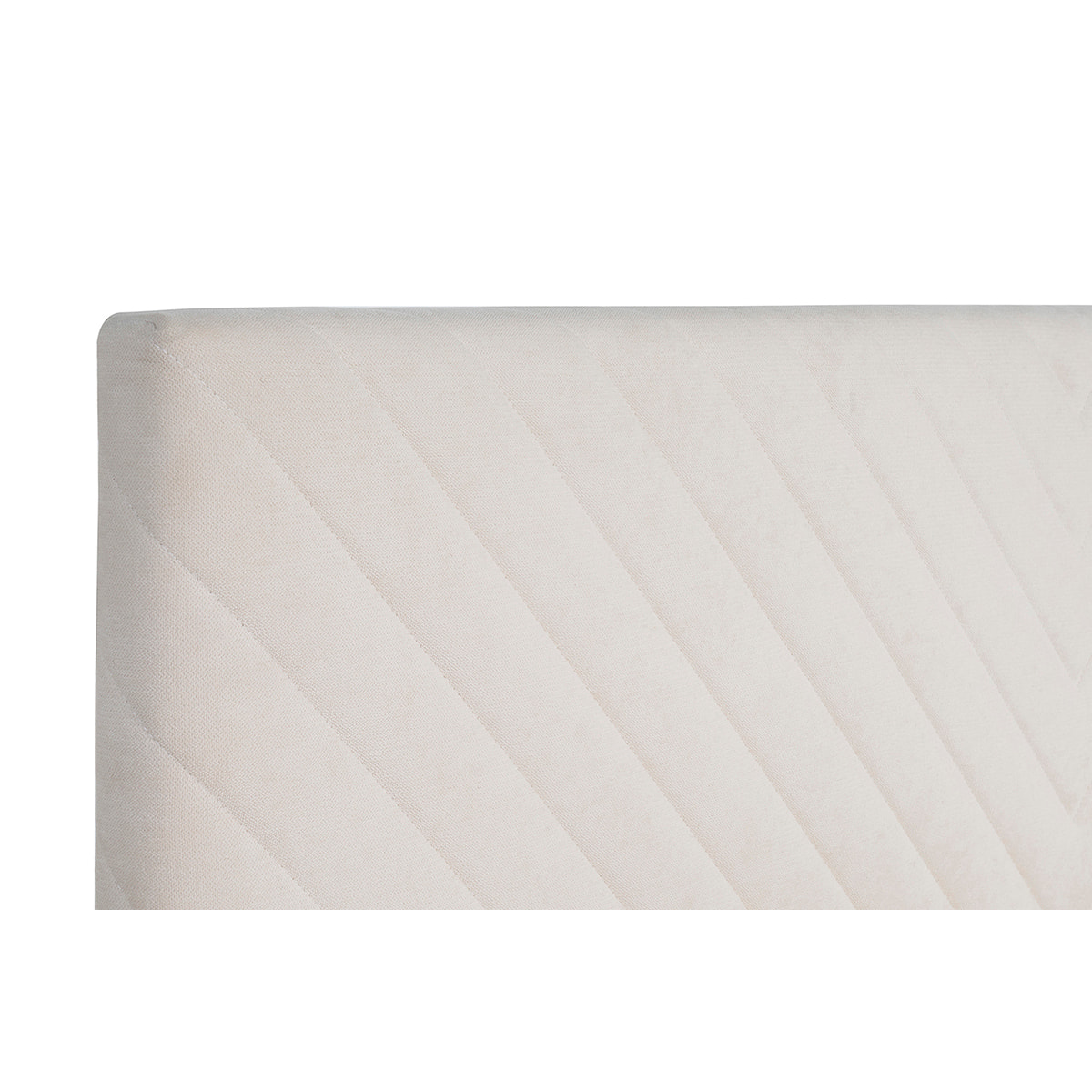 Lit 2 places 160x200 en tissu beige SIDONIE