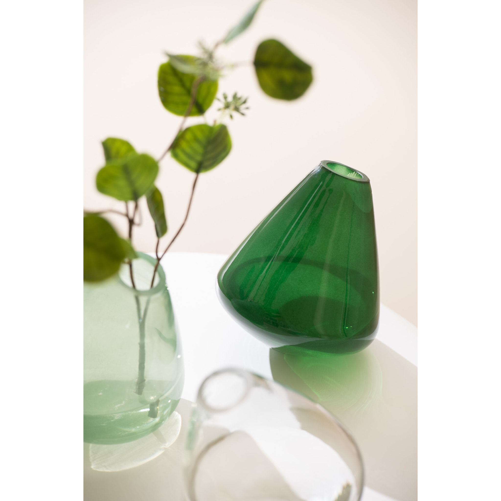 J-Line vase Topaz - verre - vert - 13.5 cm hoog