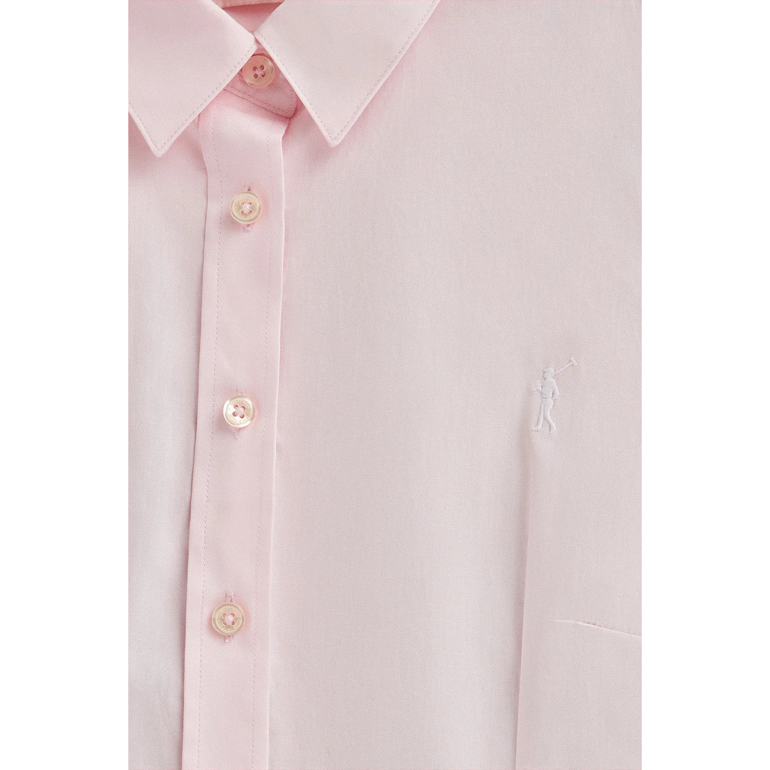 Camisa rosa de corte slim con logo Rigby Go