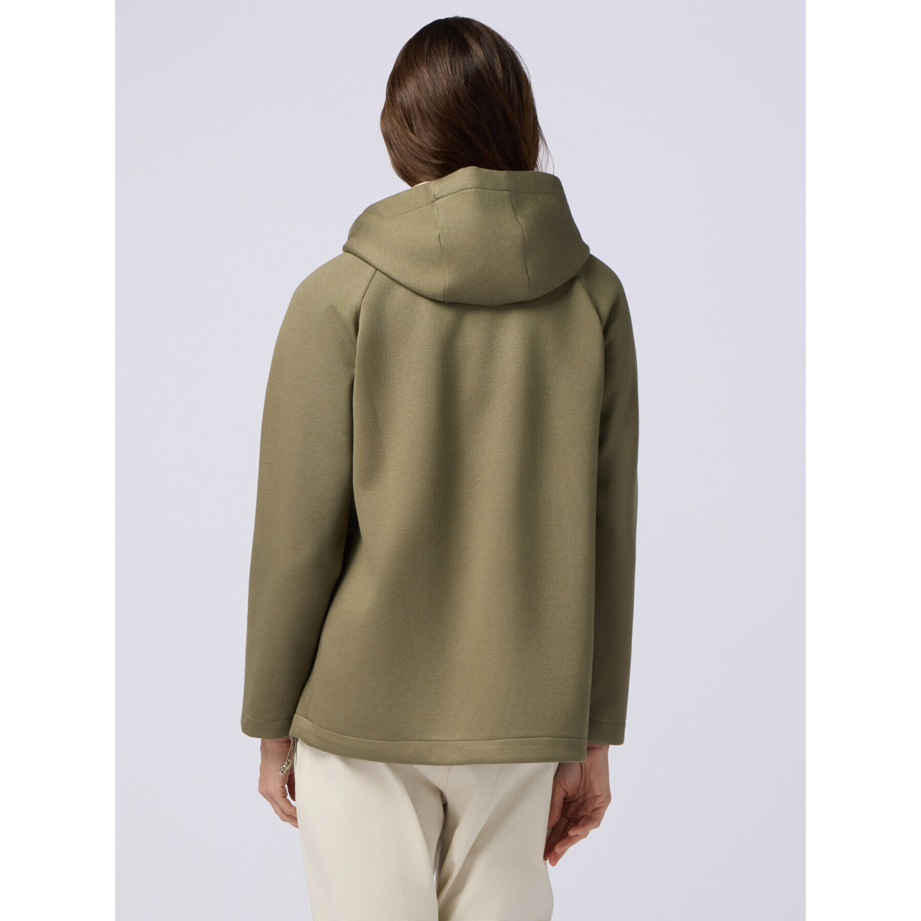 Oltre - Chaqueta sudadera en tejido scuba - Verde militare