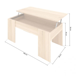 Mesa de centro elevable Vita Roble Canadian