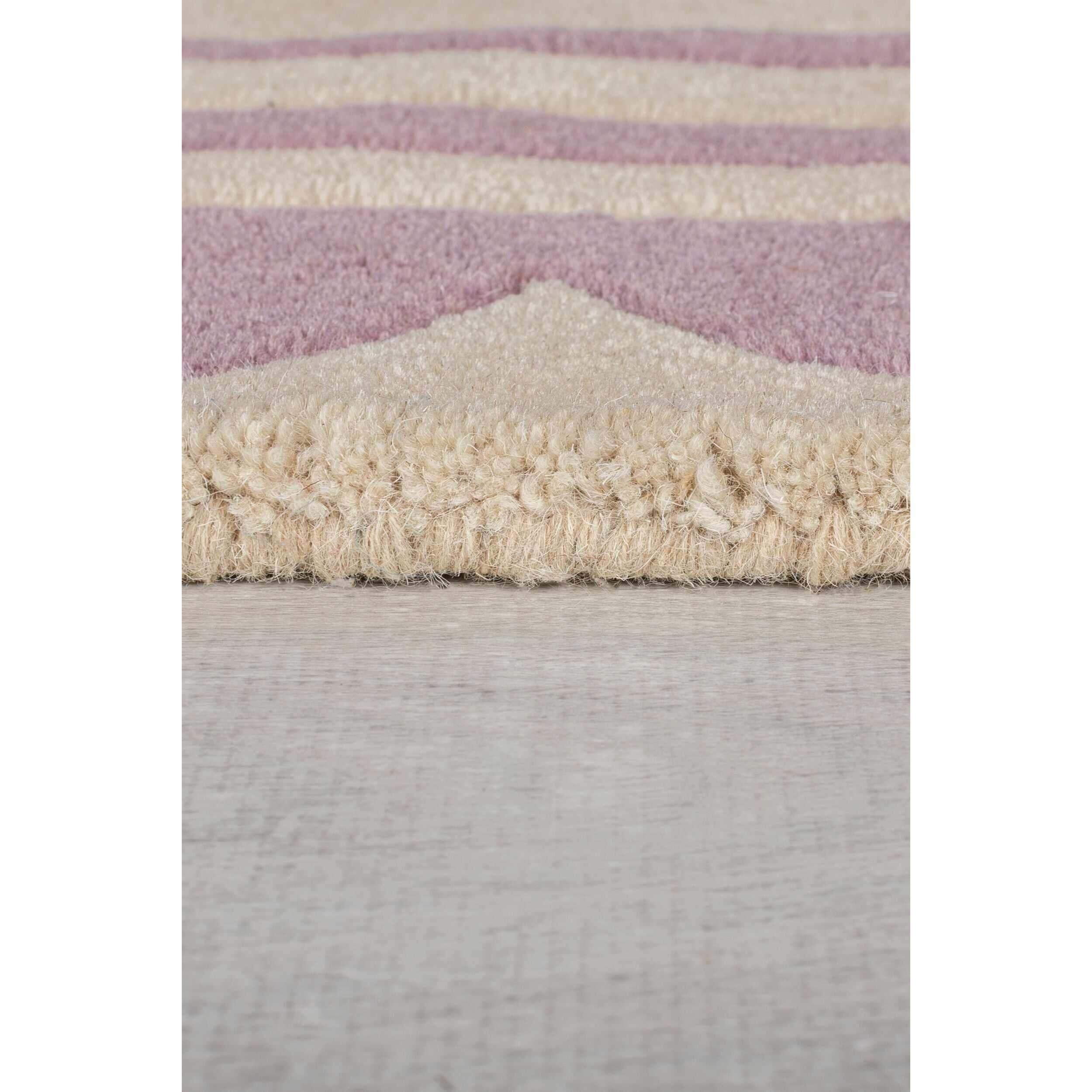 Tapis de couloir en laine à bordure festonné LOIS