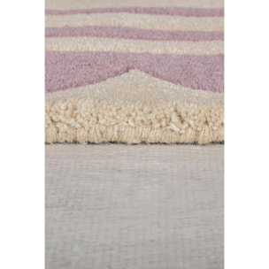 Tapis de couloir en laine à bordure festonné LOIS
