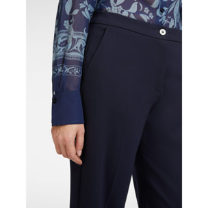 Elena Mirò - Pantaloni maschili in punto Milano - Blu