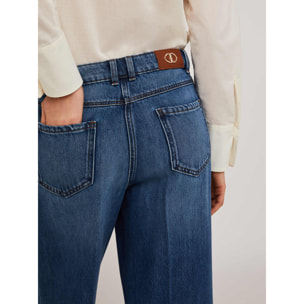 Motivi - Jeans wide slouchy misto lyocell - Blu