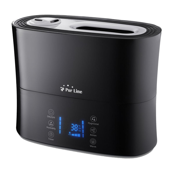 Humidificateur à ultrasons à vapeur chaude ou tiède pour 35 m²
