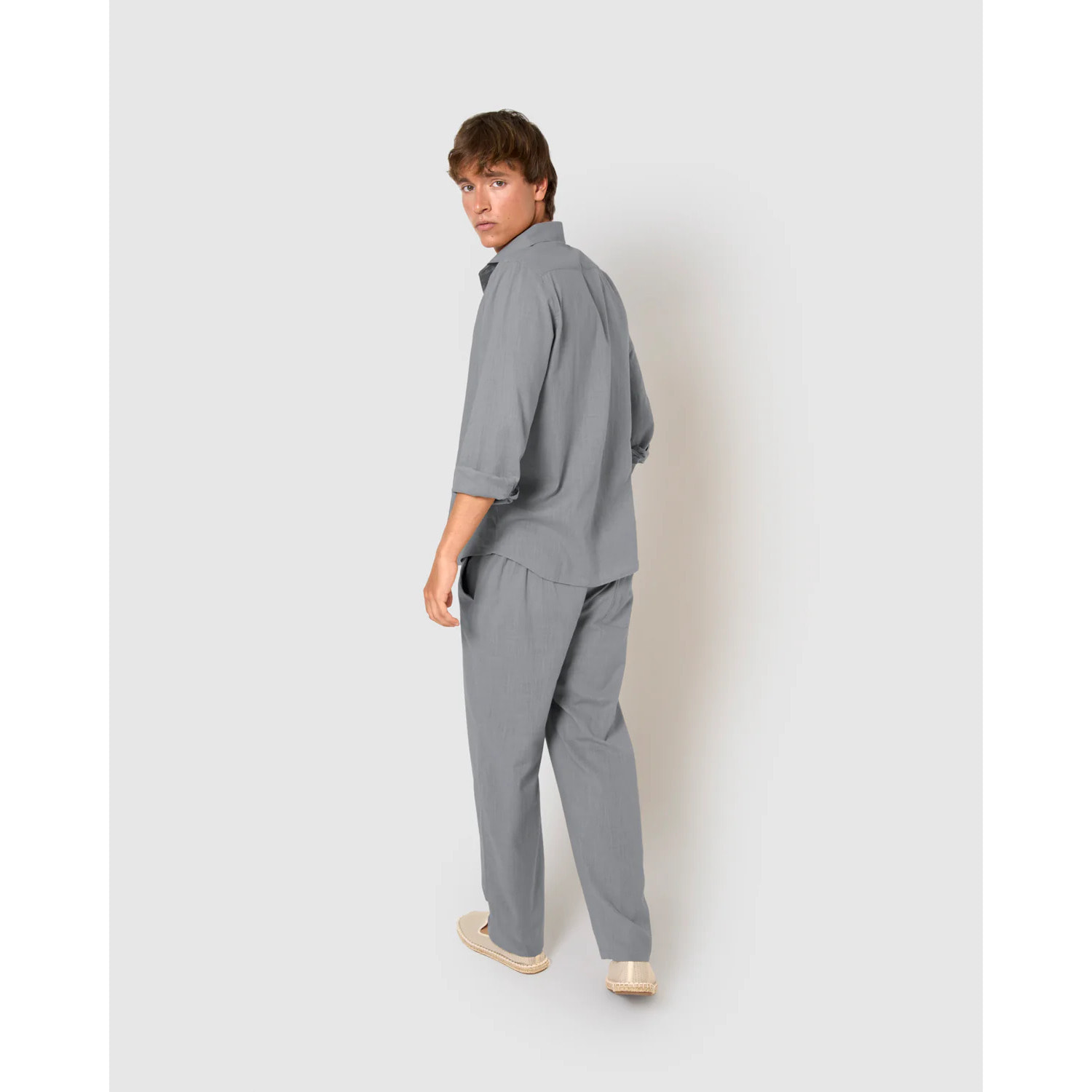 Camisa algodón azul