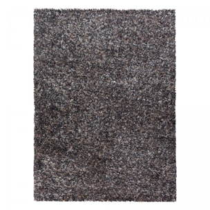 Tapis poils longs shaggy tissé motif faux uni MIGE