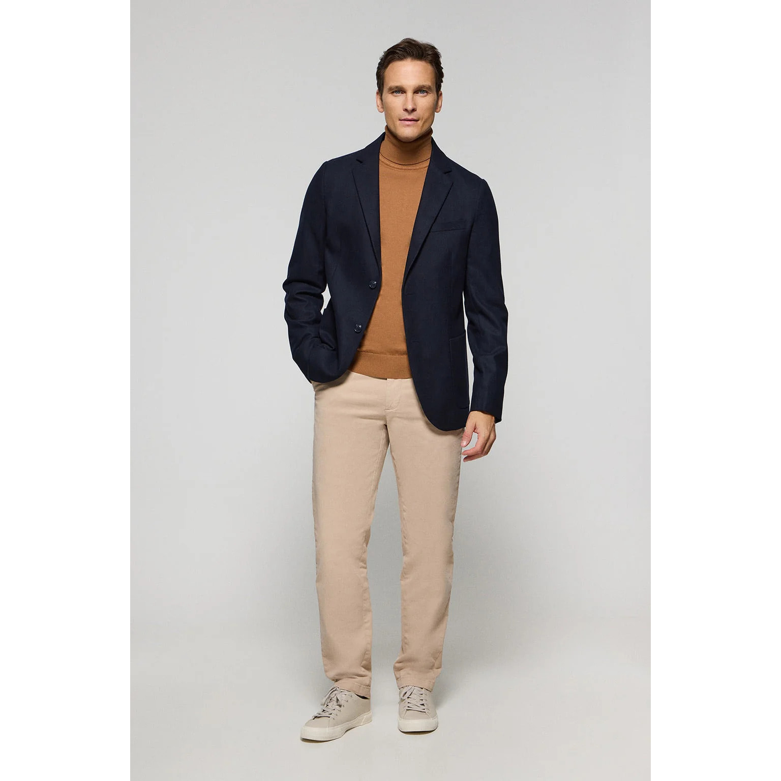 Blazer Cameron azul marino con detalles Polo Club