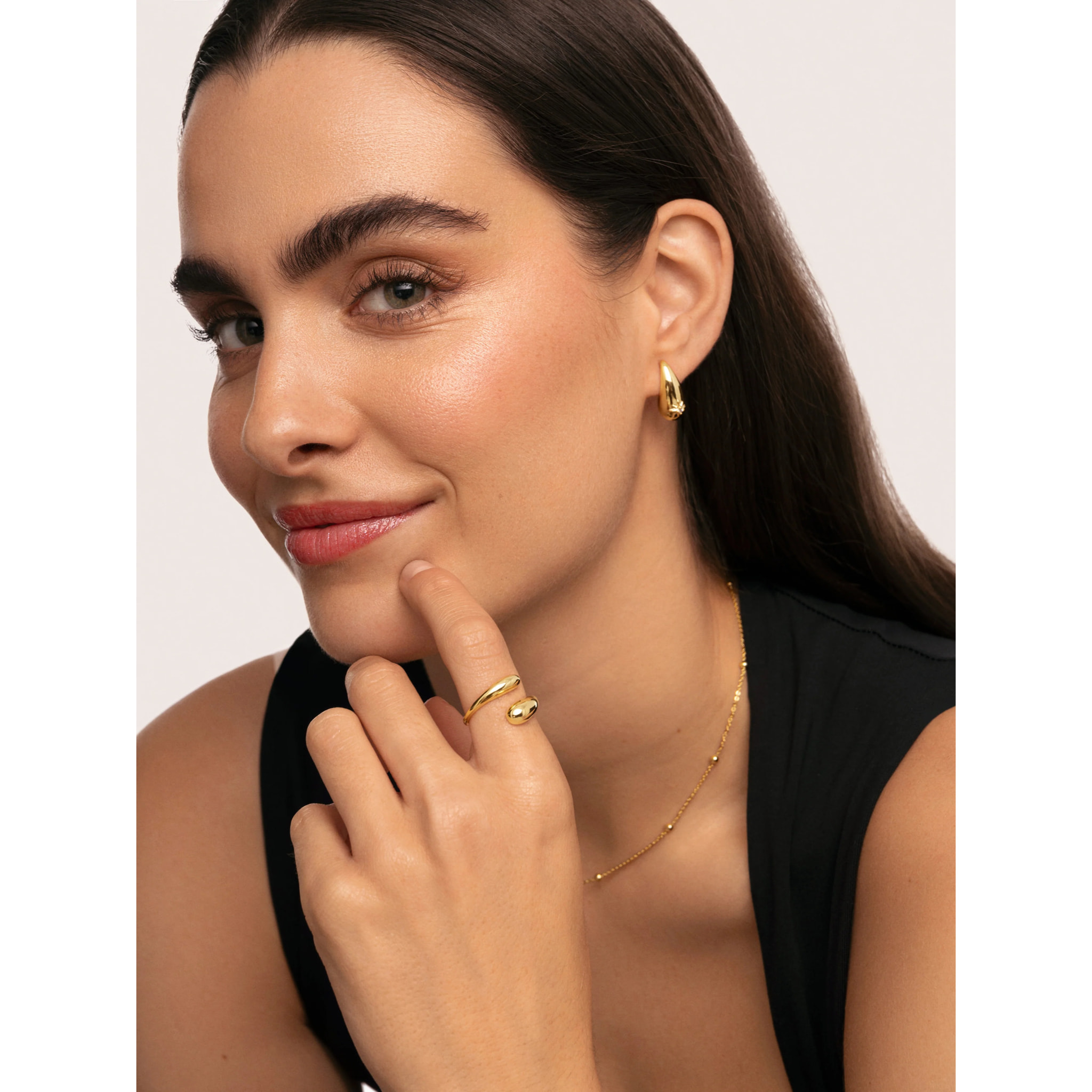 Anillo Abbraccio Acero Baño Oro