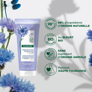 Bleuet Bio - Crème Nettoyante Démaquillante - 200 ml