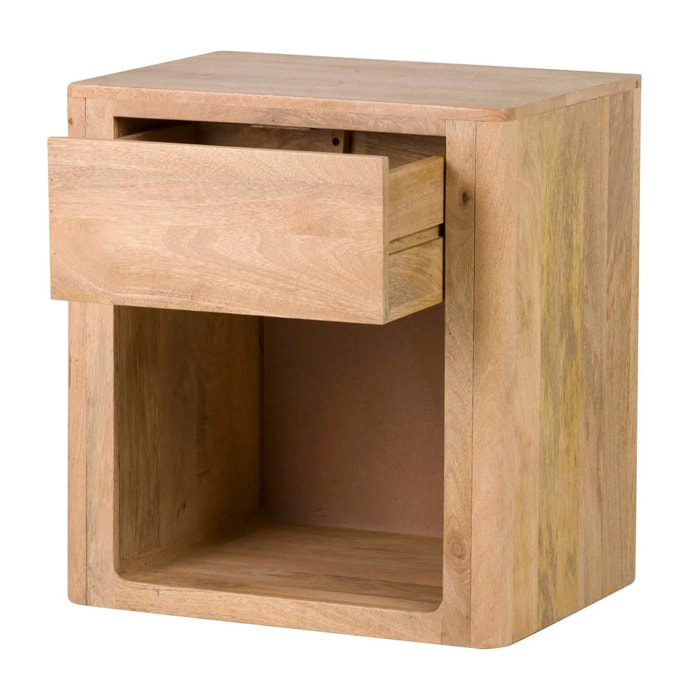 Mesita Madera Mango Marron Felo 55x40x60 Cm