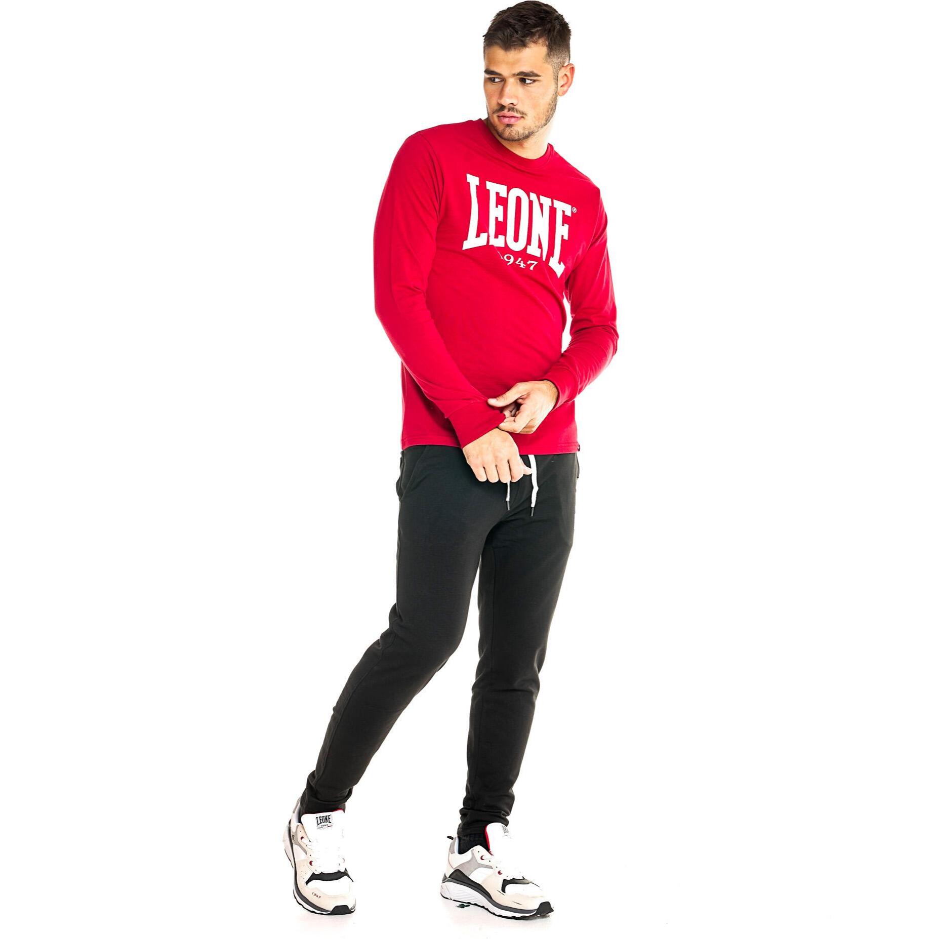 Camiseta de hombre Leone Basic de algodón de manga larga