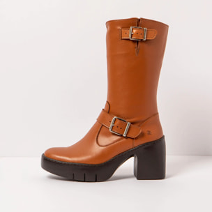 Botas con tacón 1657 NAPPA CUERO-BROWN/SOFIA color Cuero-brown