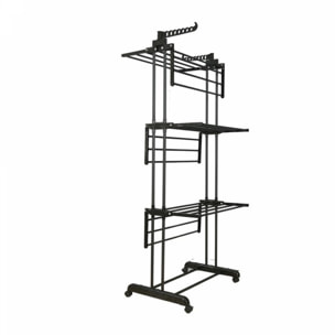 Séchoir multifonctions 20m d'étendage noir Herzberg HG8034-BB