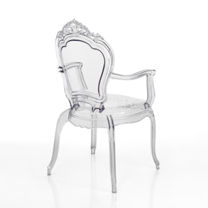 Tomasucci Lot de 2 chaises avec accoudoirs pour intérieur / extérieur 
LISBONNE CLEAR PLUS Transparent