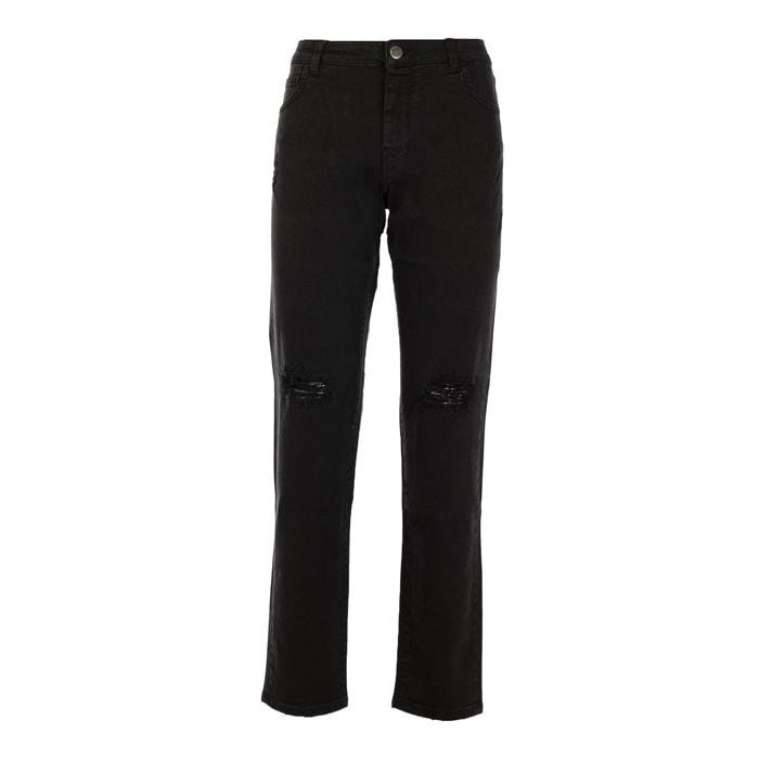 REIGN jeans donna nero