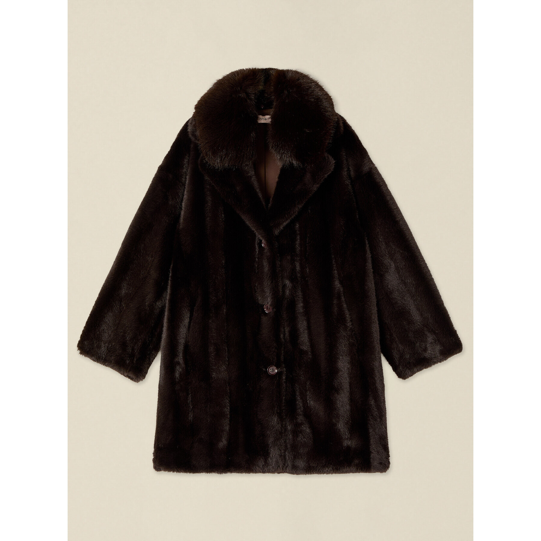 Oltre - Cappotto in tessuto peluche - Marrone