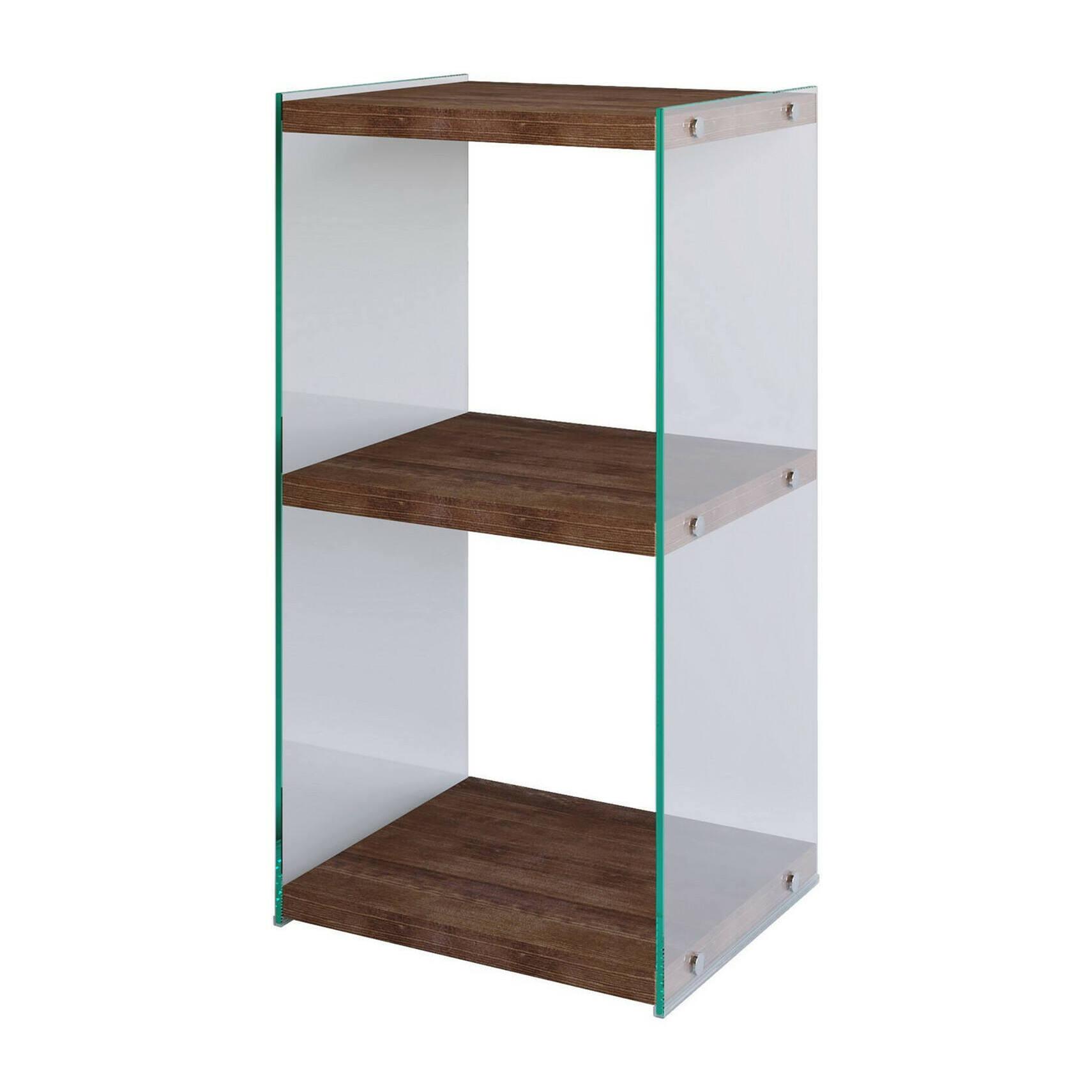 Libreria Dpersic, Scaffale da ufficio, Mobile portalibri, Biblioteca, 40x35h80 cm, Noce