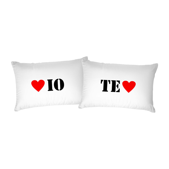 COPPIA FEDERE PRINTED, 100% Cotone, Stampa Digitale, Made in Italy - 03