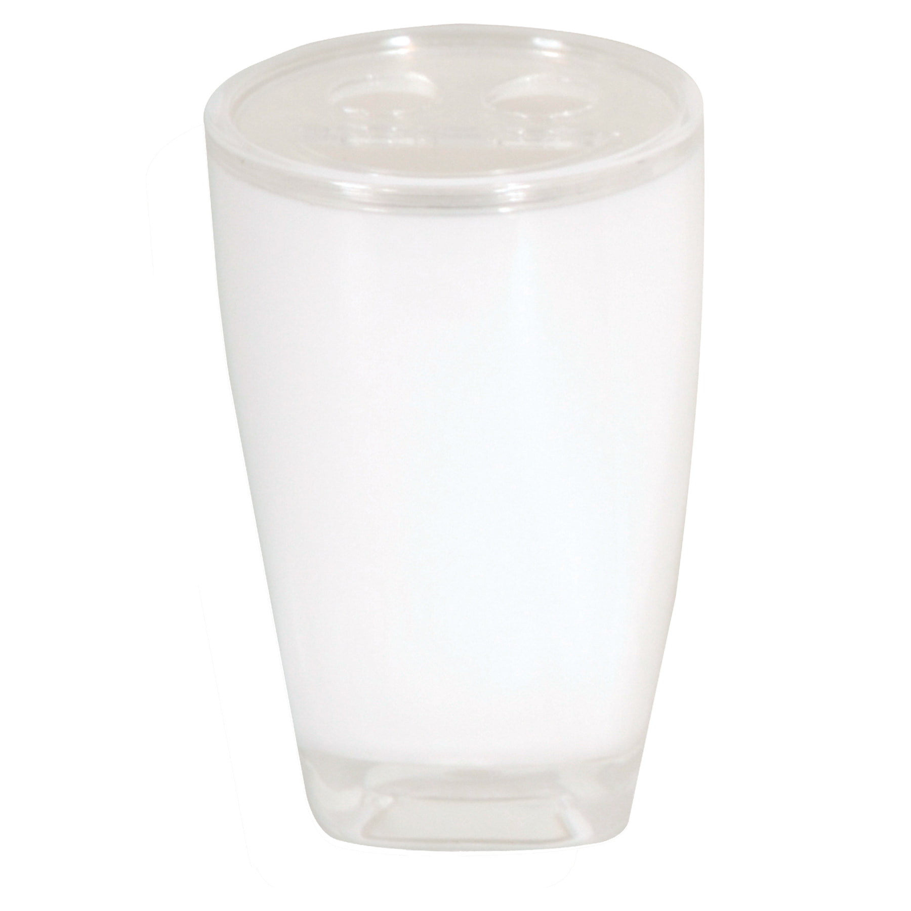 Vaso portacepillos de dientes MSV de acrilico en color blanco