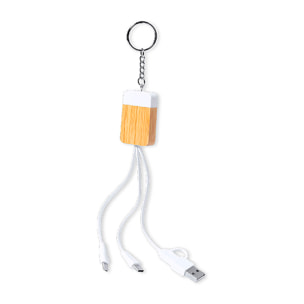 Cable Cargador organic bambú/mármol Micro USB, Tipo C y Lightning 5V DC 2.4A