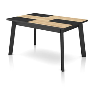 Mesa de comedor Naira 140 Negro Roble Negro