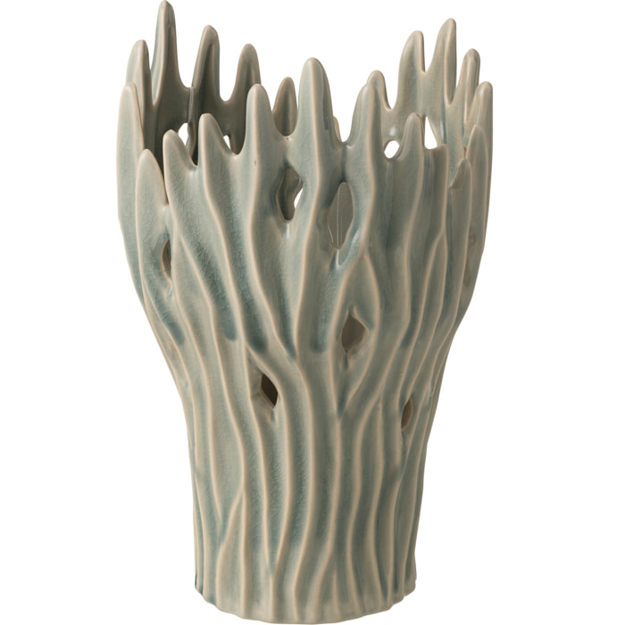 J-Line Vase Amy - porcelaine - bleu clair - large