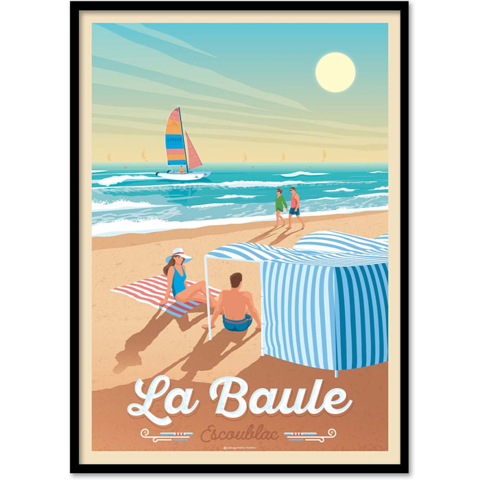 Affiche - La Baule - Olahoop Travel Posters