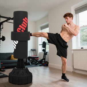 Saco de Boxeo de Pie 175 cm, Saco de Boxeo para Adultos, Altura Ajustable de Banda 65â‚¬â€œ175 cm, Base Rellenable con Ventosas, Amortiguador, Incluye Venda, Entrenamiento MMA, Muay, Negro