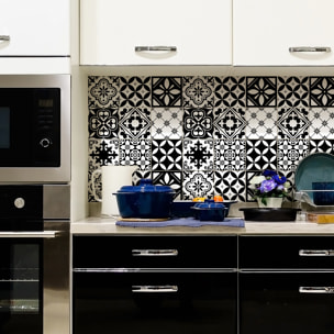 Stickers muraux - Sticker Mural Carrelage adhésif Cuisine Salle de Bain - 24 STICKERS CARRELAGES AZULEJOS MALENA