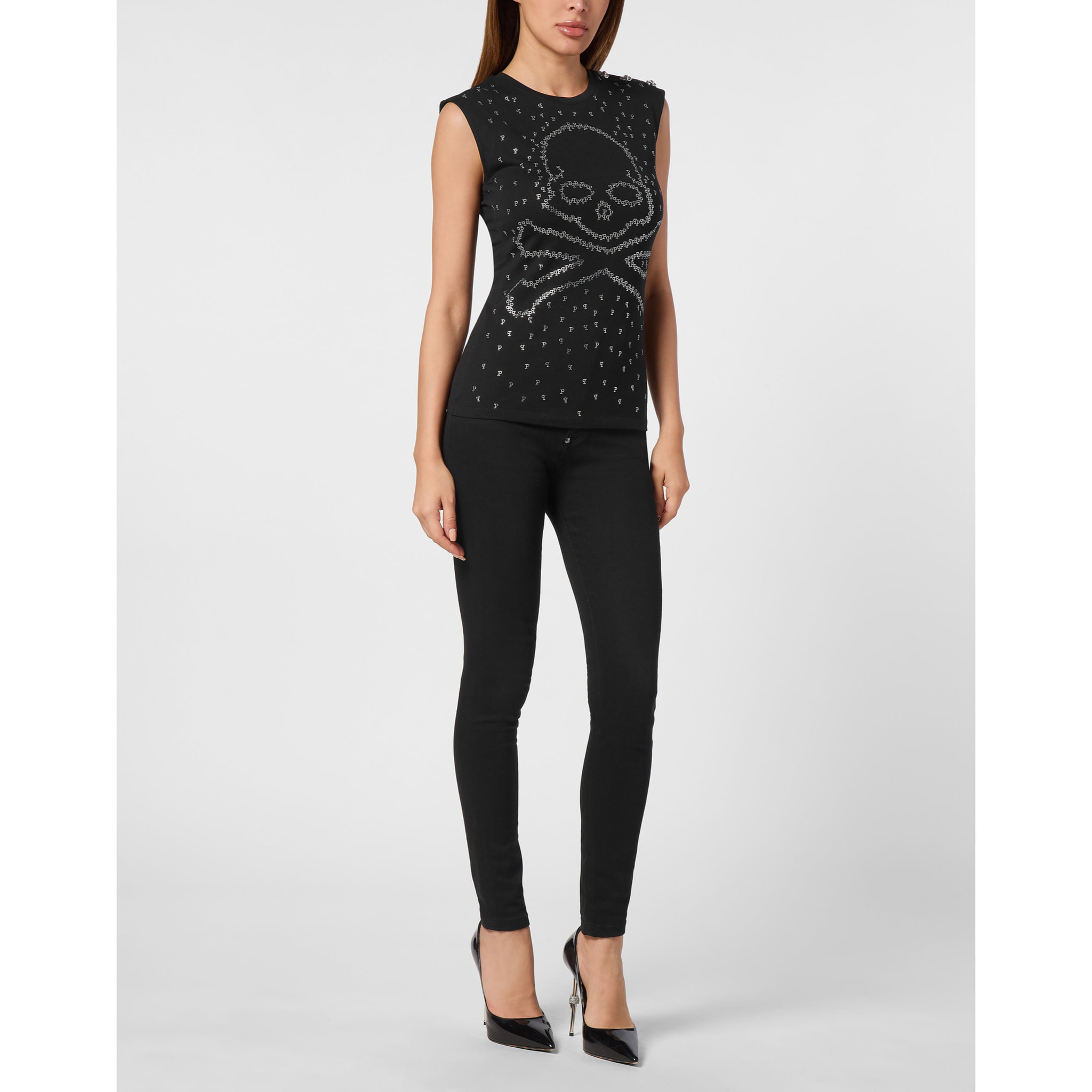 PHILIPP PLEIN Tank Top SKULL&BONES