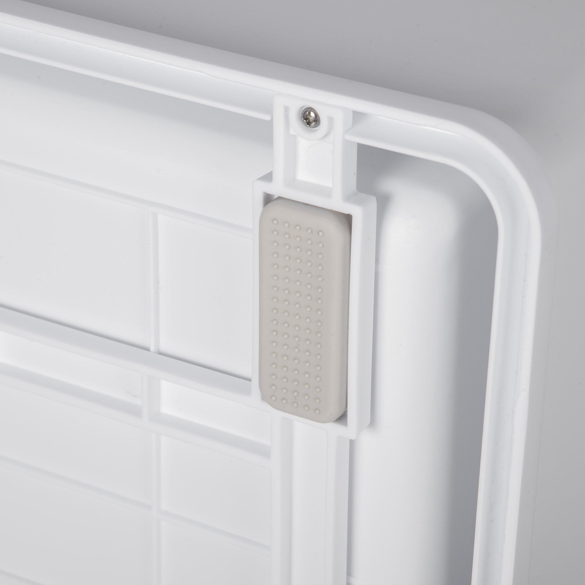 Maison de toilette pliable pour chat - tiroir à litière coulissant, porte battante et trappe transparente, pelle - blanc gris