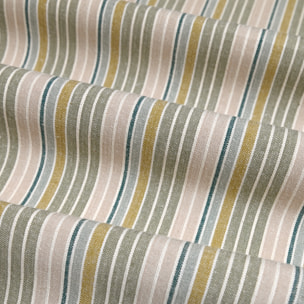 Torchon de cuisine en coton à rayures tissées - Kaki