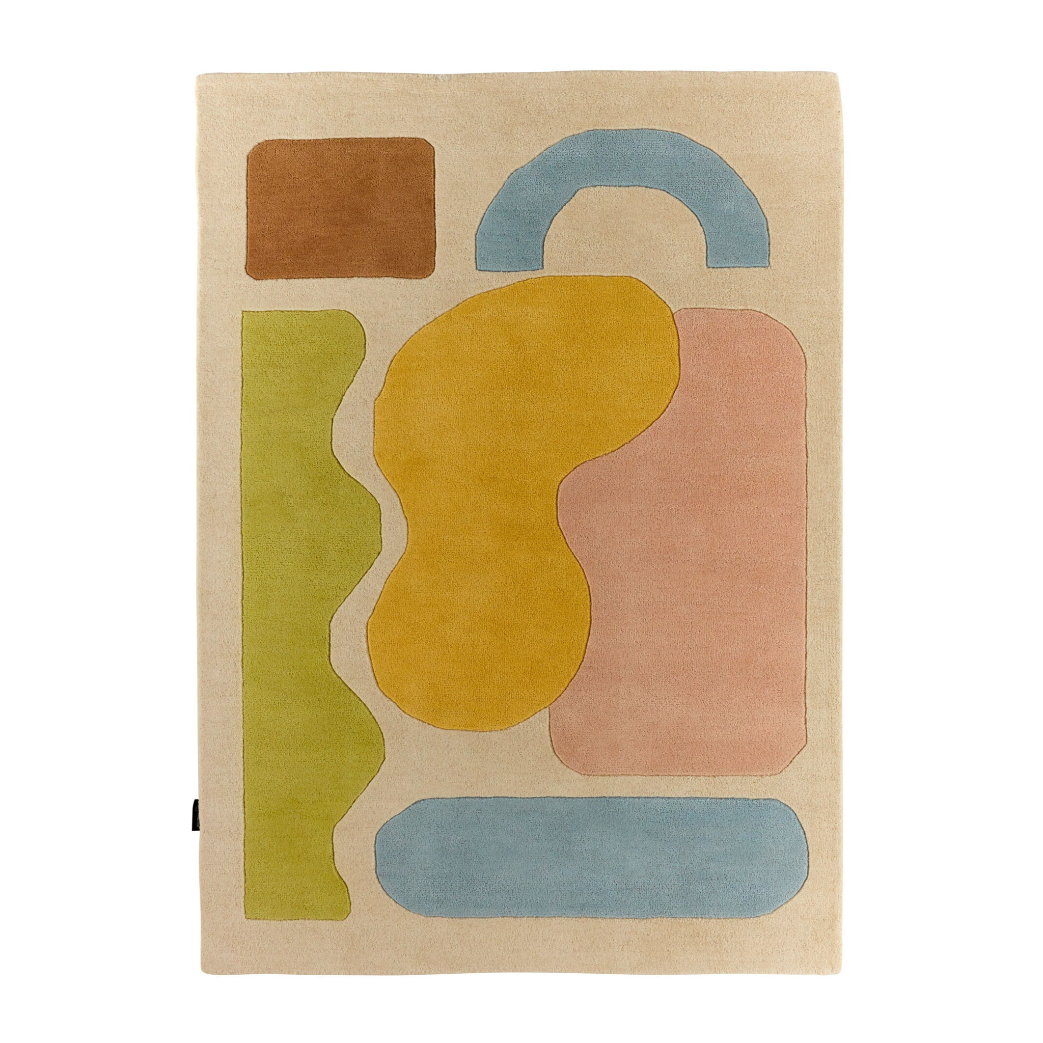 PANTONE - Tapis en laine fait main RAYON TENDRE pastel