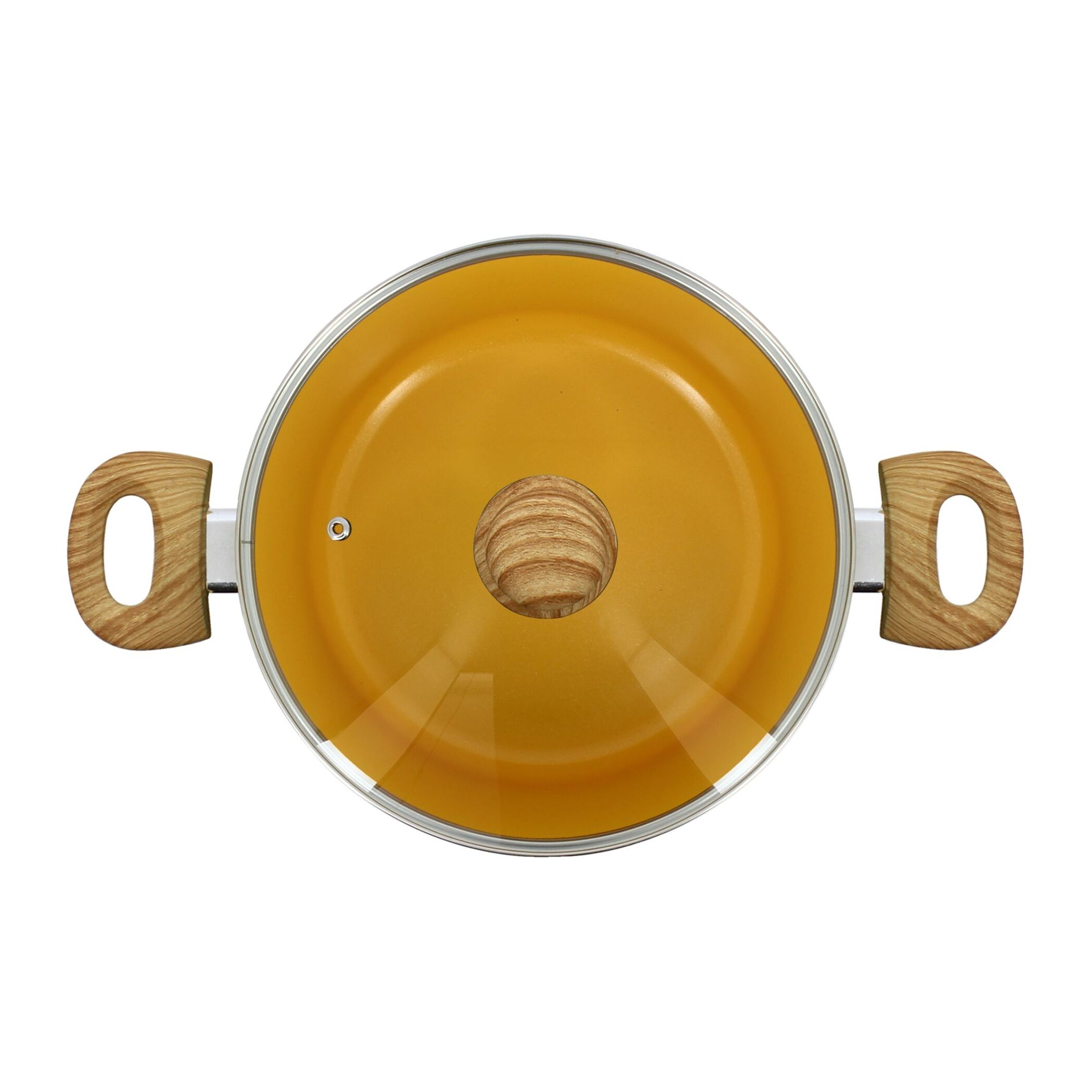 Faitout 24cm avec revêtement céramique jaune - tous feux COLORAMA