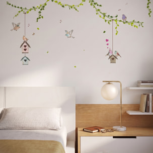Stickers Muraux décoration adhésifs Petits Oiseaux