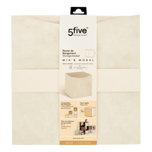 Boîte Mix'n Modul 31x31cm beige tissu et carton